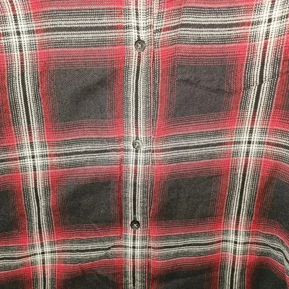 Madewell Shirt Women's Size XXS Black Red Cotton Button Down Long Sleeve Plaid - Picture 4 of 7